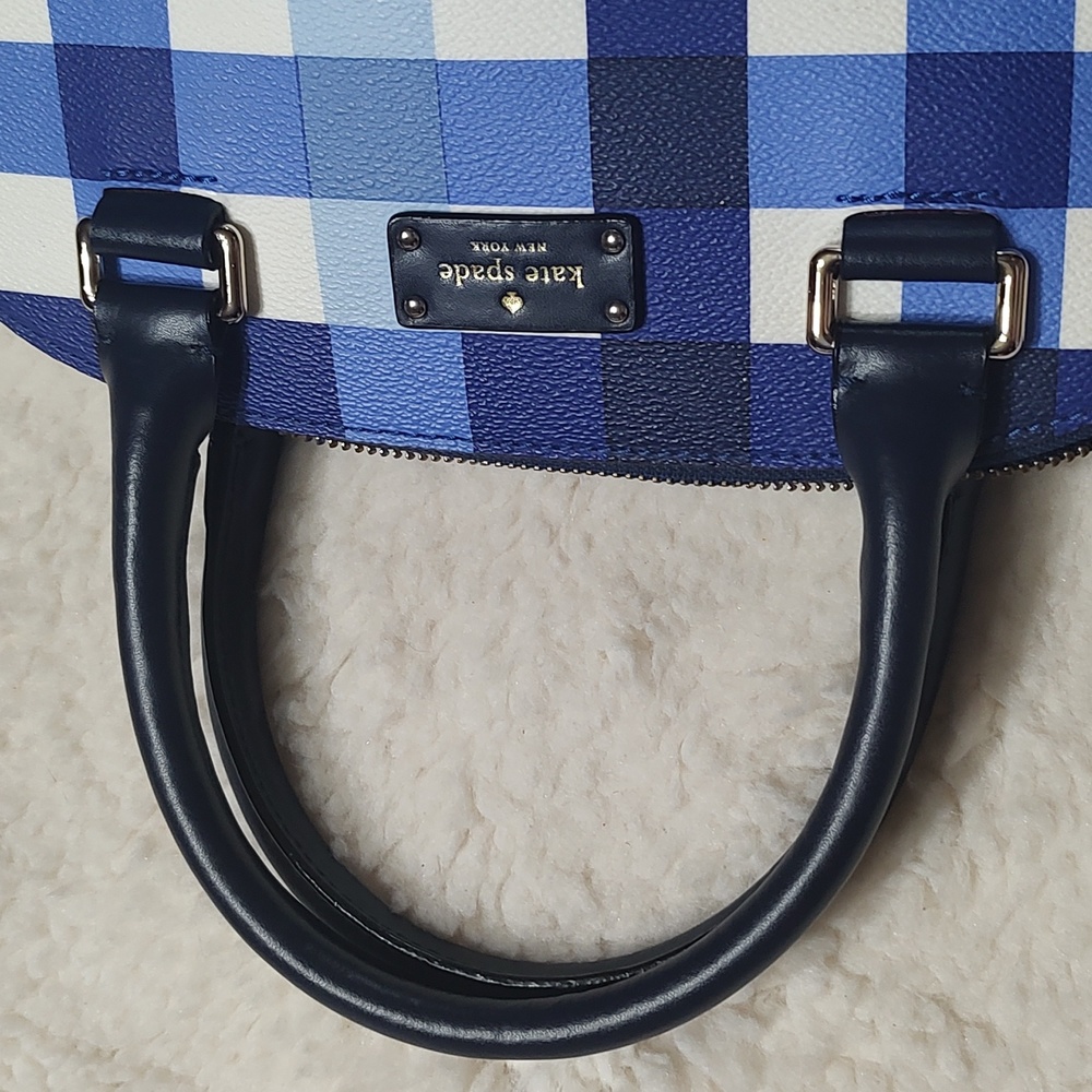 Super Rare Kate Spade Blue Plaid Bag - Picture 9 of 15